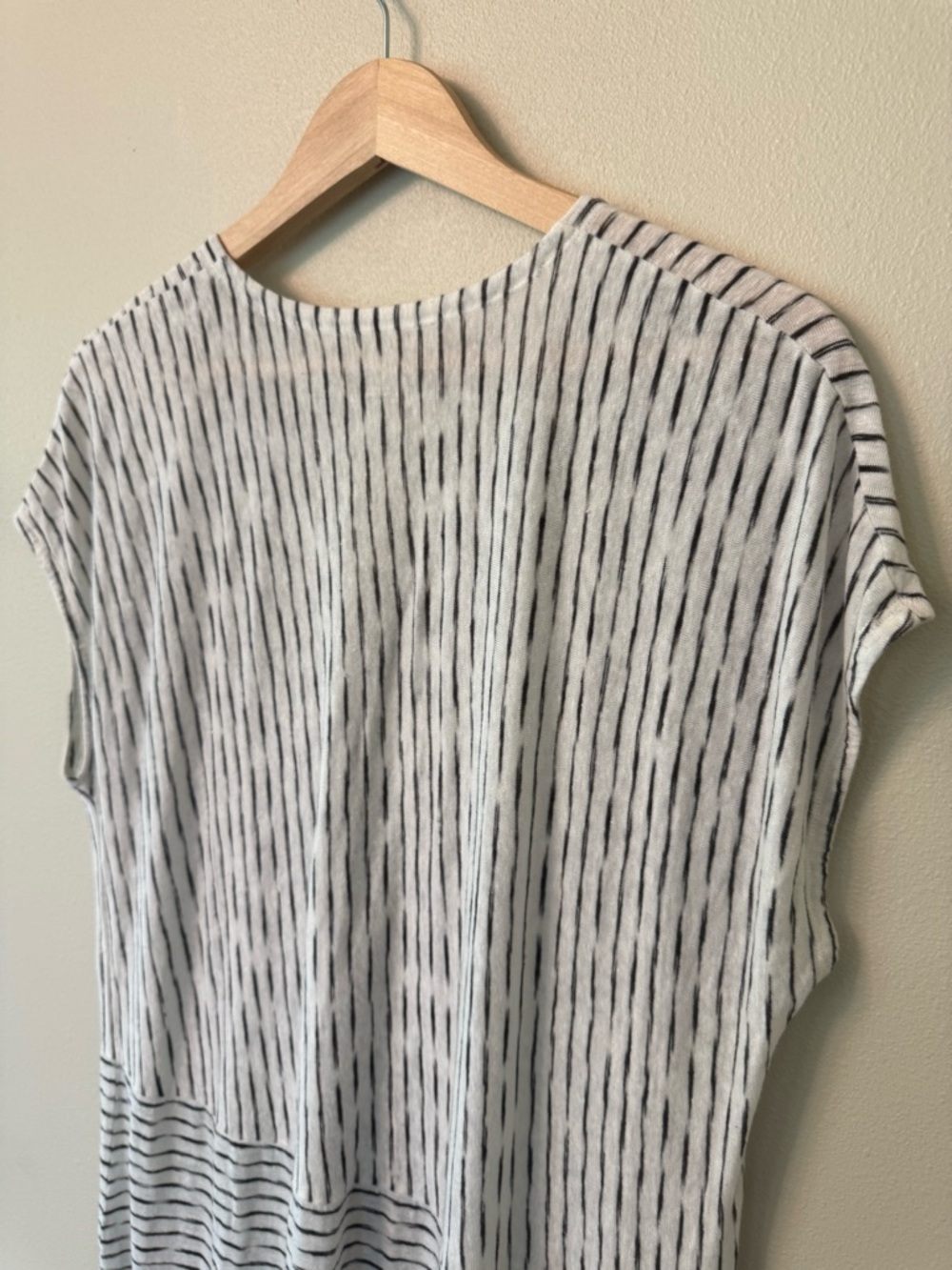 Eileen Fisher Organic Linen Painterly Stripe Tunic Dress M Lagenlook - Picture 7 of 10